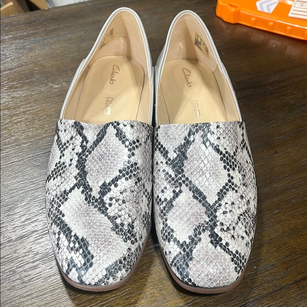 Clarks Women's Snakeskin Loafers